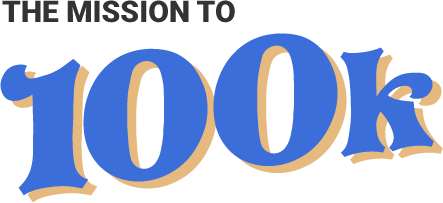 text showing the mission to 100 K