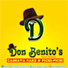 don benito's logo, letter D with a hat
