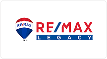 remax legacy company logo with hot air balloon on the left