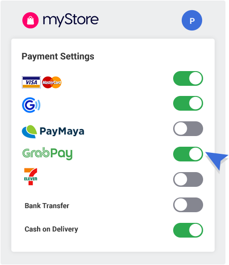 mytore app payment settings interface