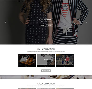 fashion store homepage with 2 girls showing their outfit
