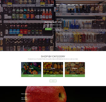 instacart ph homepage showing grocery items