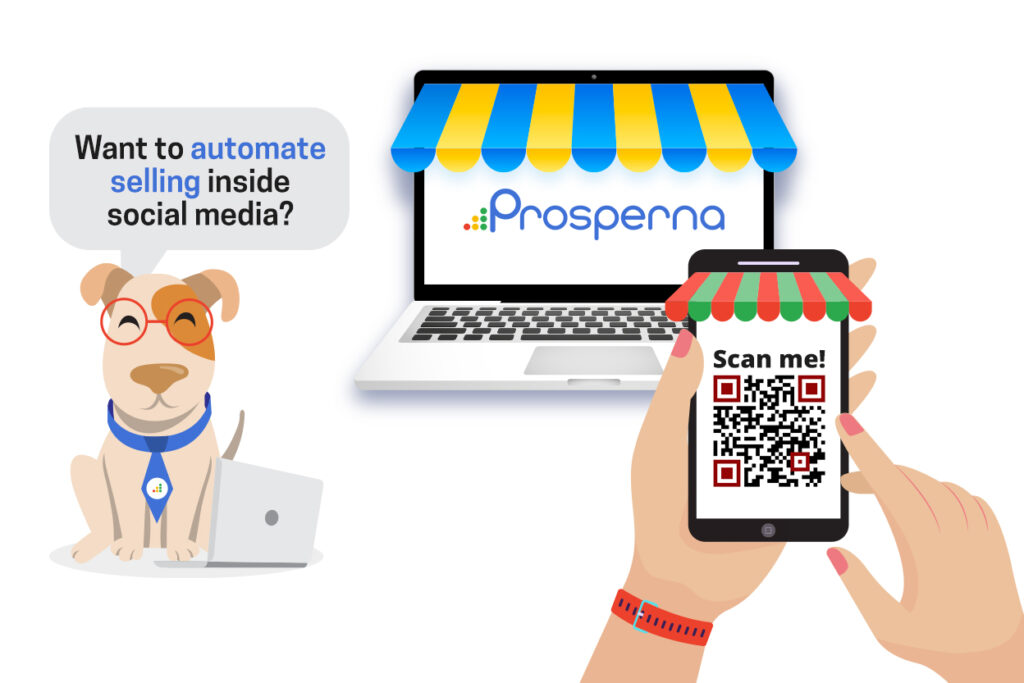 Want to automate selling inside social media? Scan me!