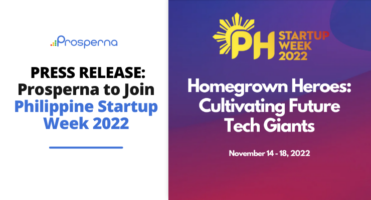 Prosperna Marketing Site | Prosperna to Join Philippine Startup Week 2022