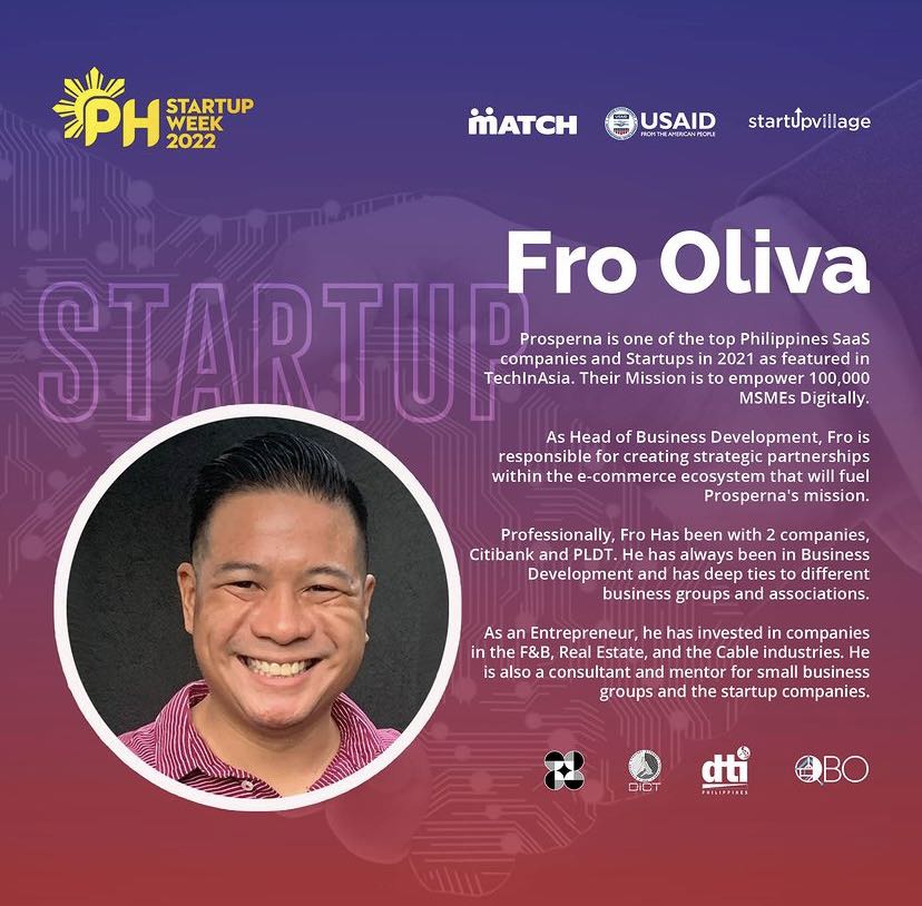 philippine startup week 2022: get to know Prodperna's Fro Oliva 