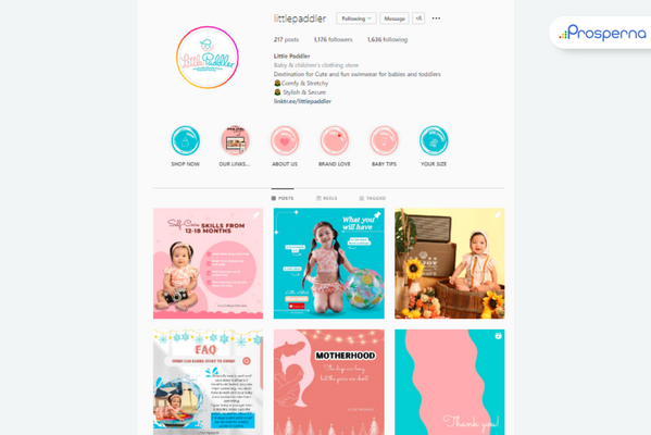 instagram for business: Little Paddler’s Instagram Page