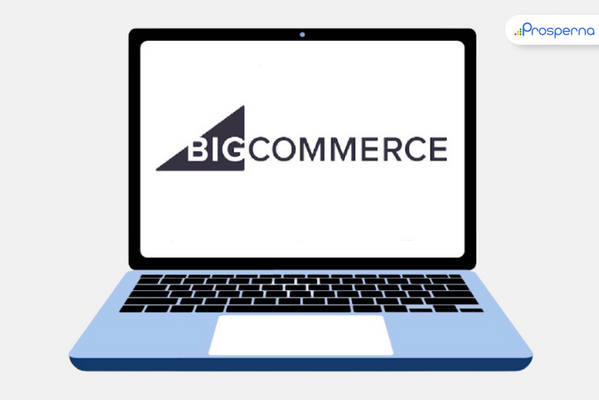 Bigcommerce logo on a laptop screen