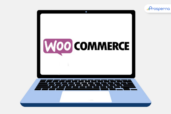 Woocommerce logo on a laptop screen