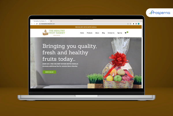 the healthy fruit basket ecommerce website