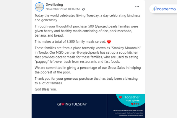 holiday sale: Dwellbeing post on facebook