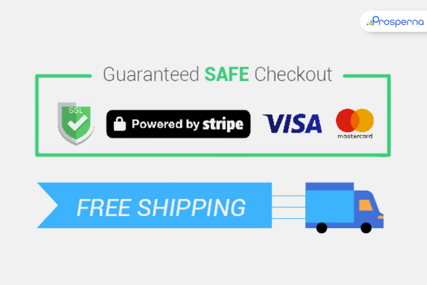 payment security: a visa card showing a free shipping sign