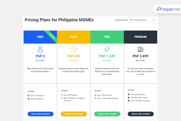 prosperna pricing plans