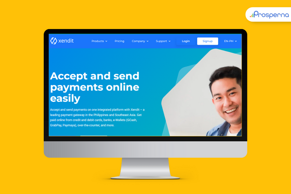 digital payment provider: Xendit home screen