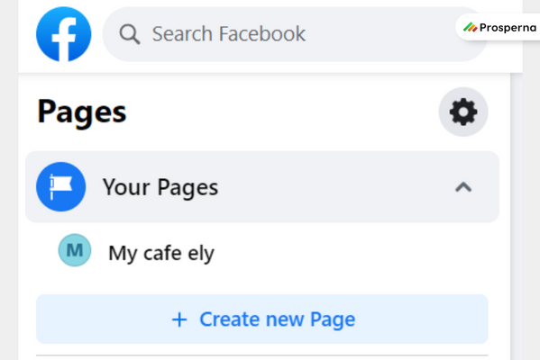 step number 1 - Go to your Facebook account and select your business page